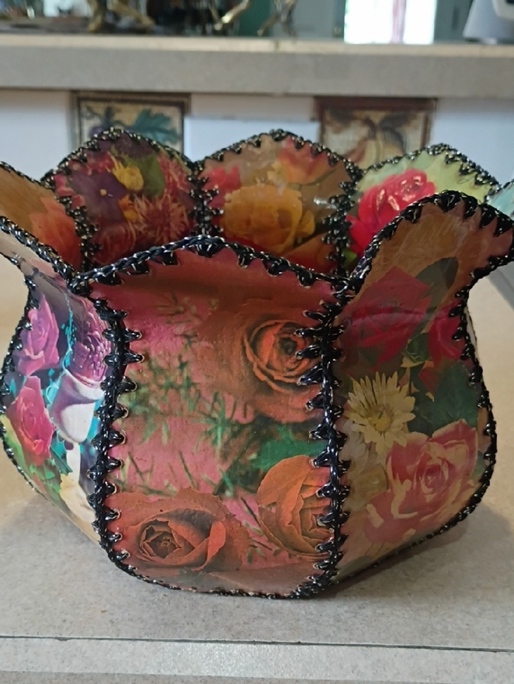 Italian Paneled Poturri Bowl